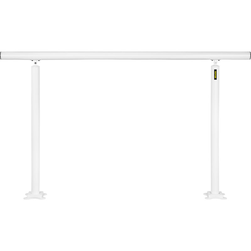 White Aluminum Adjustable Outdoor Stair Handrail for 0-5 Steps