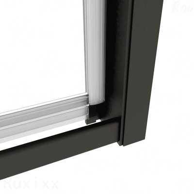 Shower Door -Pivot Opening Frame Sliding Opening Shower Door With 1/4"(6Mm) Clear Tempered Glass