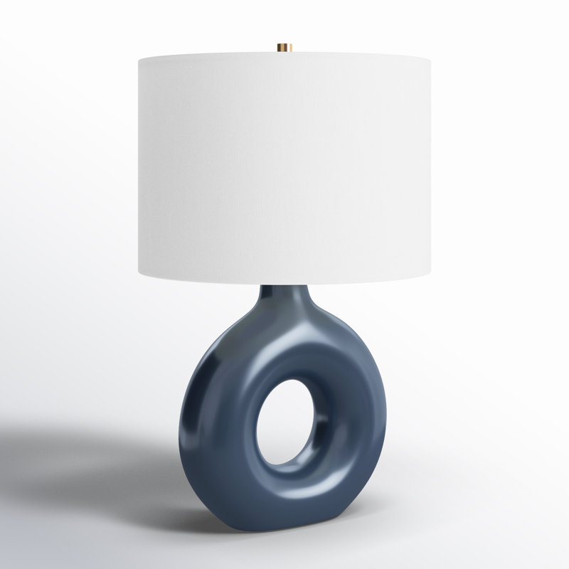 Roumel Ceramic Table Lamp, Blue