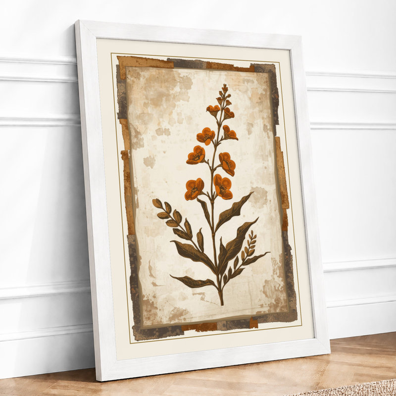 Antique Specimen Botanical - Framed Print, A1 - 84.1 x 59.4 cm, White