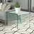 Agnela Glass Top End Table