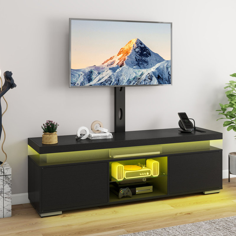 59" LED Adjustable TV Stand Mount with Power Outlet