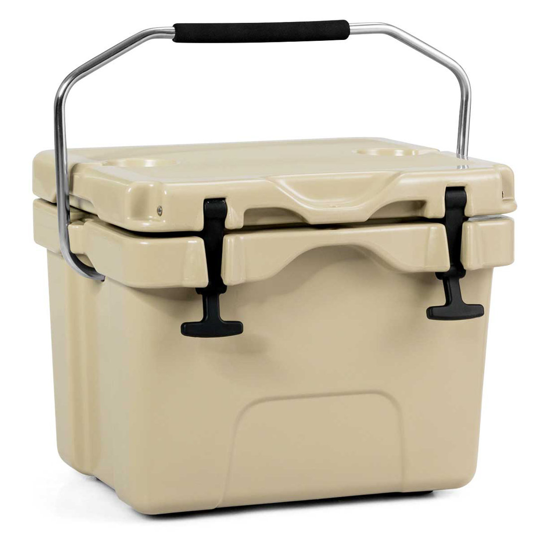Costway 16 Quarts Handheld Cooler in Khaki Costway