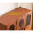 French Vintage Solid Wood Bookcase Organizer Storage Cabinet