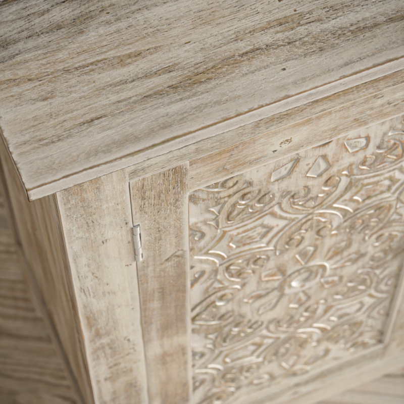 Courtlan Accent Cabinet, Distressed Beige