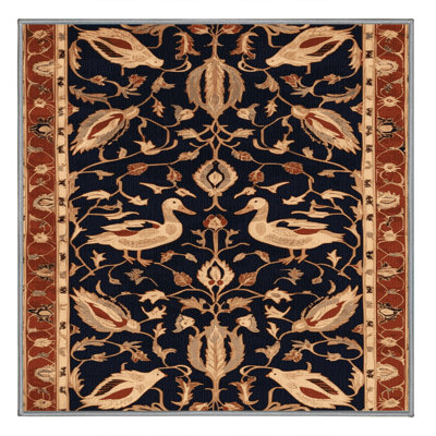 Machine Washable Persian Purple Area Rug