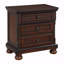 Table de chevet transitionnelle de style classique avec placage de bouleau brun et placage de bouleau caché-960687612