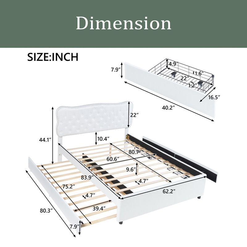 Lit plateforme avec rangement Heerke
