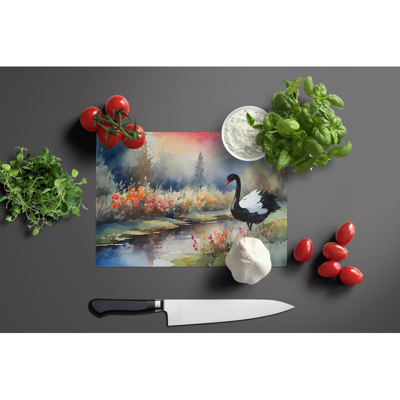 Black Swan Glass Cutting Board