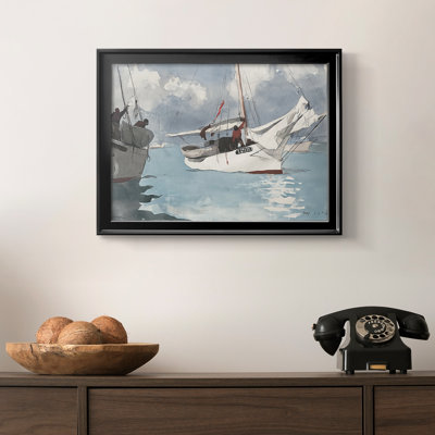 The Sloop «Lizzie» - Winslow Homer - Toile tendue avec châssis encadré - c. 1873