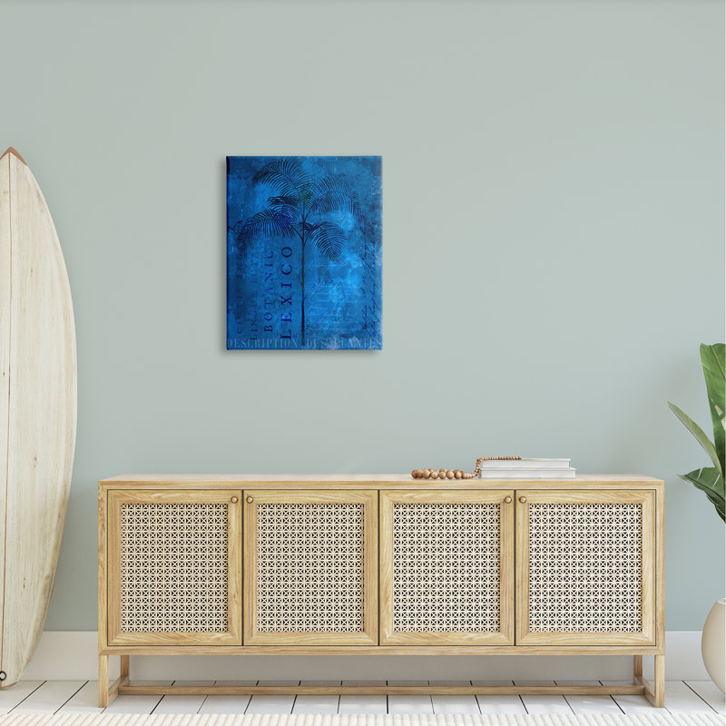 "Modern Botanical Palm", art mural sur toile flottante par Andrea Haase, H 30 po x l 24 po x P 1,5 po, Toile tendue