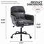 Cuir artificiel, cuir synthétique, base noire, hauteur réglable, convient au bureau, à la chambre à coucher, à la coiffeuse et à d'autres environnements. Une chaise de bureau-1234715780-1234715781