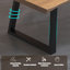 Burlywood + bureaux rectangulaires en bois massif noir + fer-1399420455