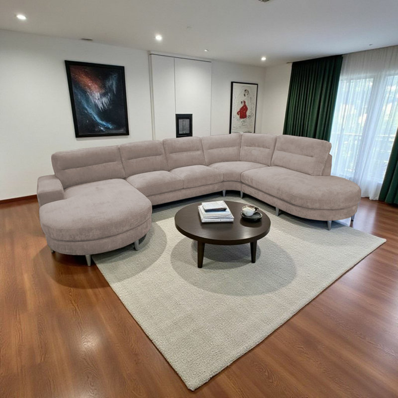 6 Seater Corner Sofa , Right Hand Facing, Grey