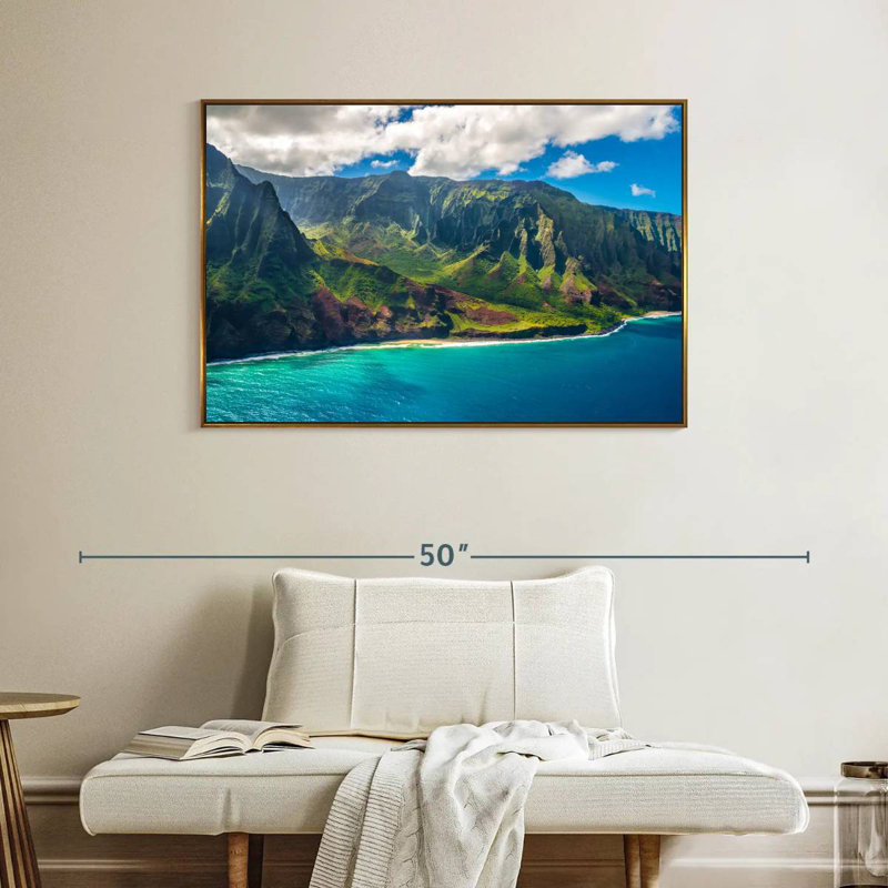 Kauai, Cadre flottant doré, 40 po x 27 po