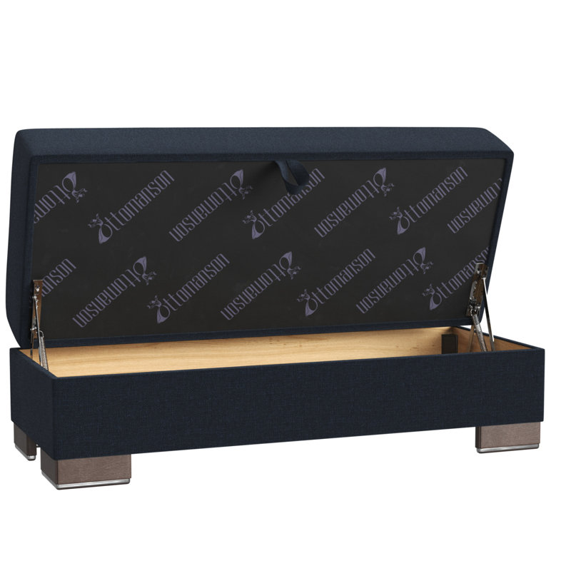 Repose-pieds avec rangement en polyester Primenest Skyhaven Collection, Noir, noir, noir, noir