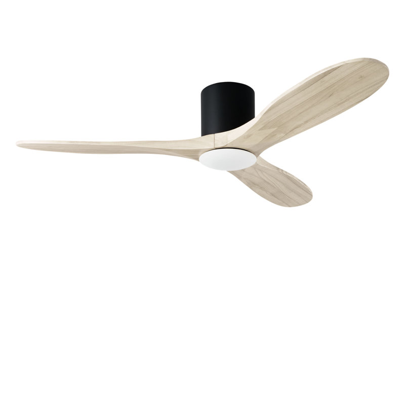 Ventilateur de plafond intelligent Smart Hugger, Noir mat, 52 po de largeur, Miel naturel
