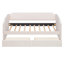 Lit de jour simple rembourré en velours avec 2 tiroirs, beige