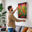 Desert in Bloom Tropical 1 Piece Wrapped Canvas Wall Art-136743953-136743955