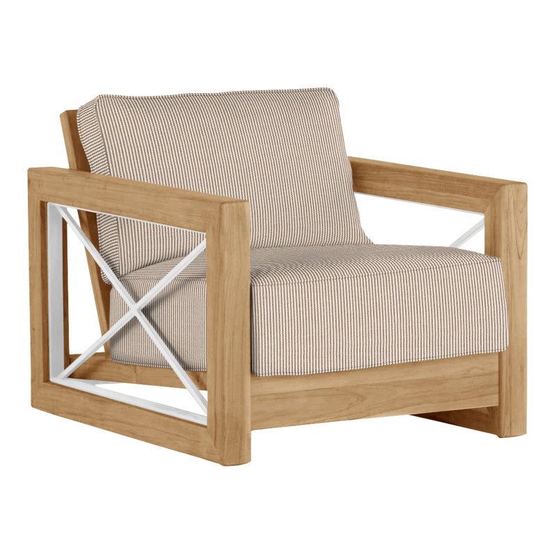 Méridienne Malta, Welt + bourre standard, Teck naturel, Perigold ‑ répétition taupe