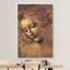 «Famous Artwork The Head of a Woman» par Leonardo Da Vinci, reproduction d'art sur toile tendue-74343517-56497651