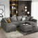 Nikitas U shaped Modular Sectional Sofa with Reversible Chaise
