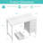 Computer Desk with 4 Drawers, Fabric Drawers Writing Desk-1619740136-1619740142