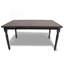 Table de salle à manger rectangulaire style transitionnel 59 pouces, table de salle à manger en placage gris patiné