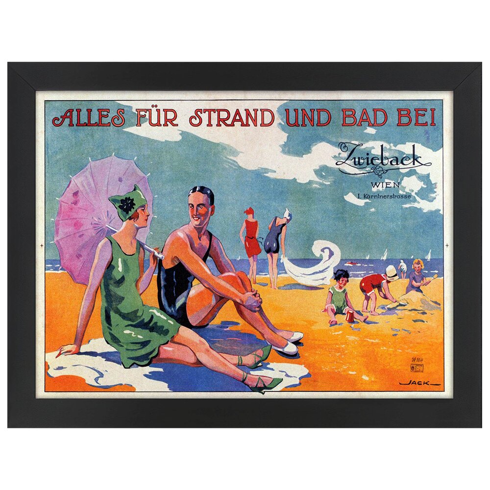 Leinwandbild Vintage Advertising Poster Zwieback - Austria