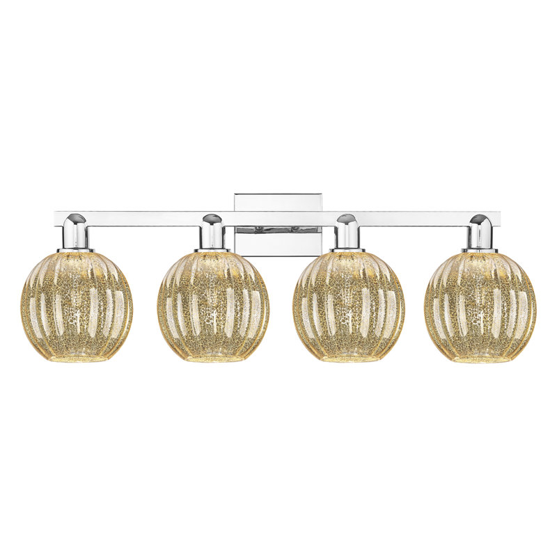 Luminaire suspendu pour îlot 4 lumières Hailsham, Polished Chrome