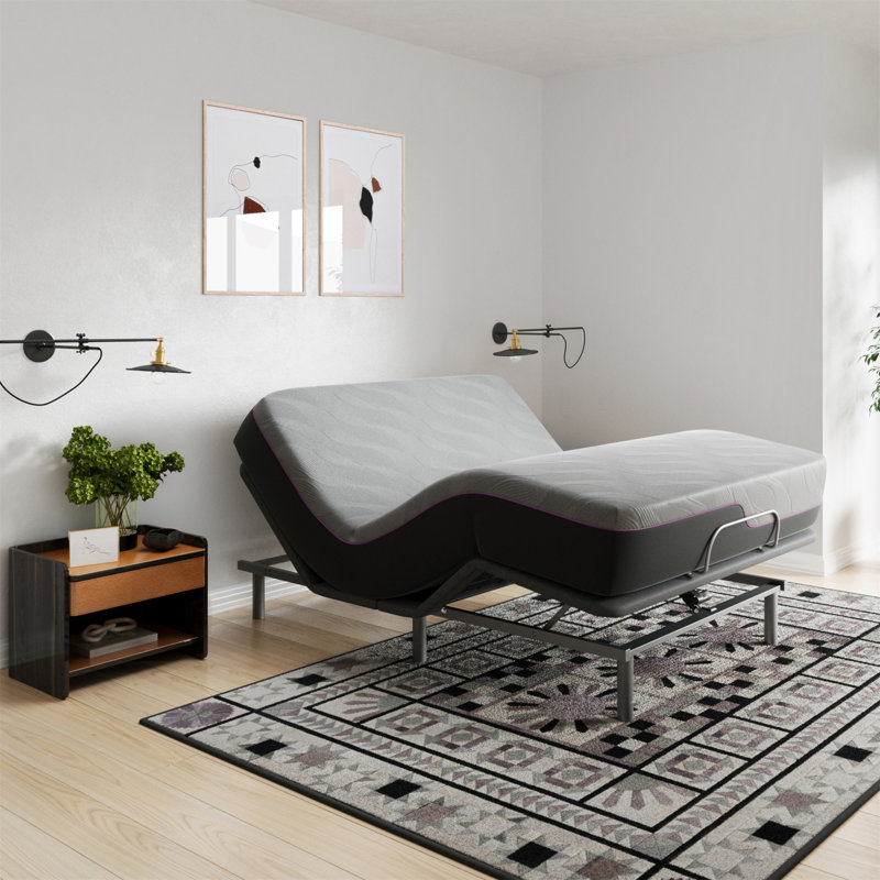 Flex Head Quick Assembly Adjustable Bed Frame With Voice Activated Controls, Queen