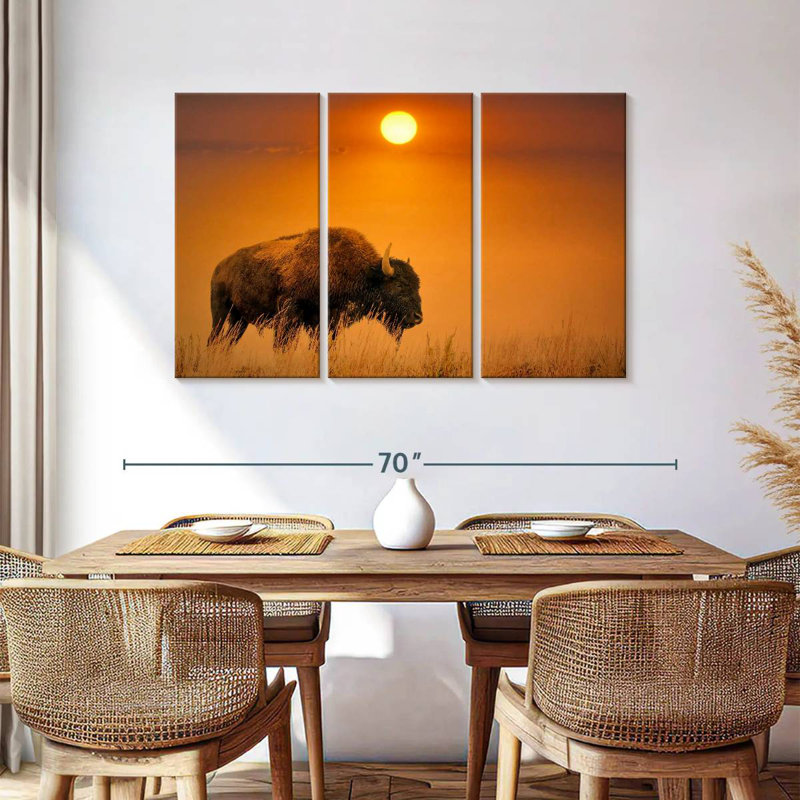 Brampt Bison Sunrise, 36" H x 57" W