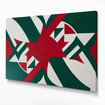 Geometric Abstraction 13 Green Canvas Wall Art