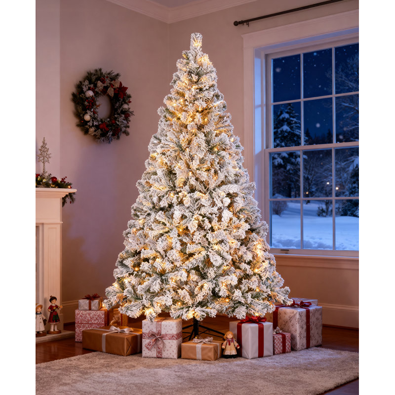 Arbre de Noël 6 pi avec 8 lumières DEL blanc chaud