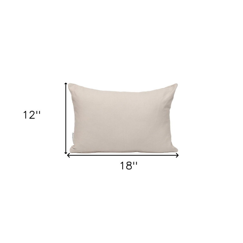 Coussin 12 "x 18" en coton naturel