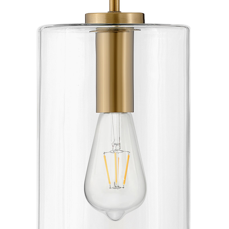 Chelles 1 - Light Cylinder Pendant, Lacquered Brass