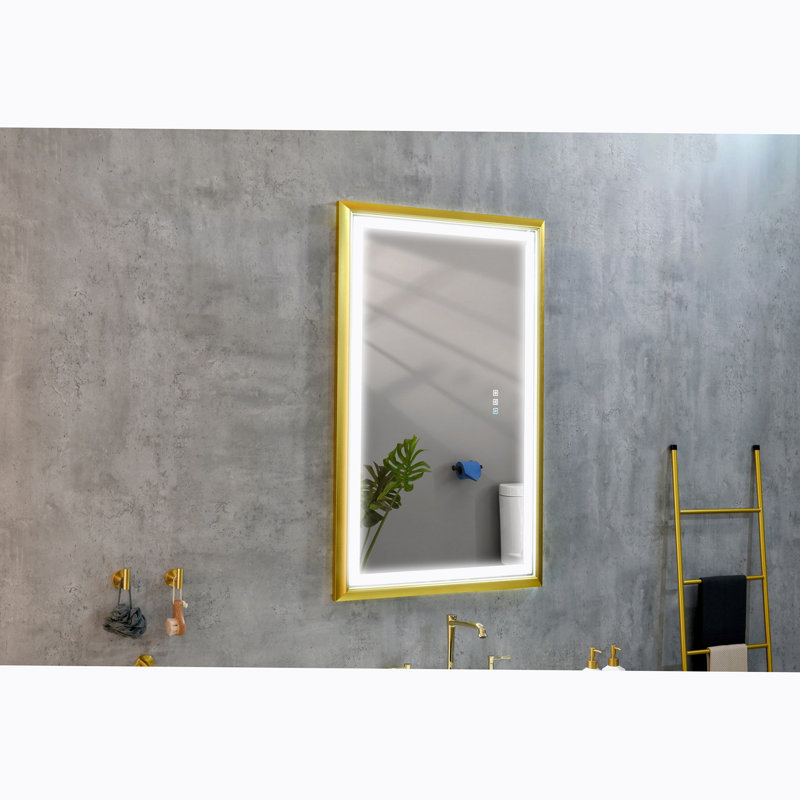 Miroir mural Daesia, Doré, 36 po x 48 po
