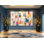 Reproduction de peinture sur toile Triptych: abstrait géométrique audacieux - palette de couleurs vibrantes, options roulées ou encadrées, décor de maison moderne
