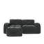 Canapé en forme de L sans os, tissu de velours doux, conception capitonnée, éponge haute densité 32D, aucun assemblage requis, conception ergonomique inférieure, conception antidérapante, repose-pieds mobile pour les chambres à coucher, noir-530829854