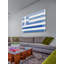 « grec flag » par parvez taj,, reproduction sur toile tendue-18737262