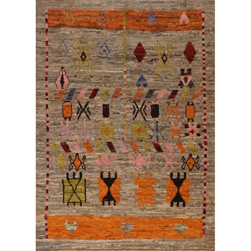 Tapis oriental géométrique marocain 6 x 8
