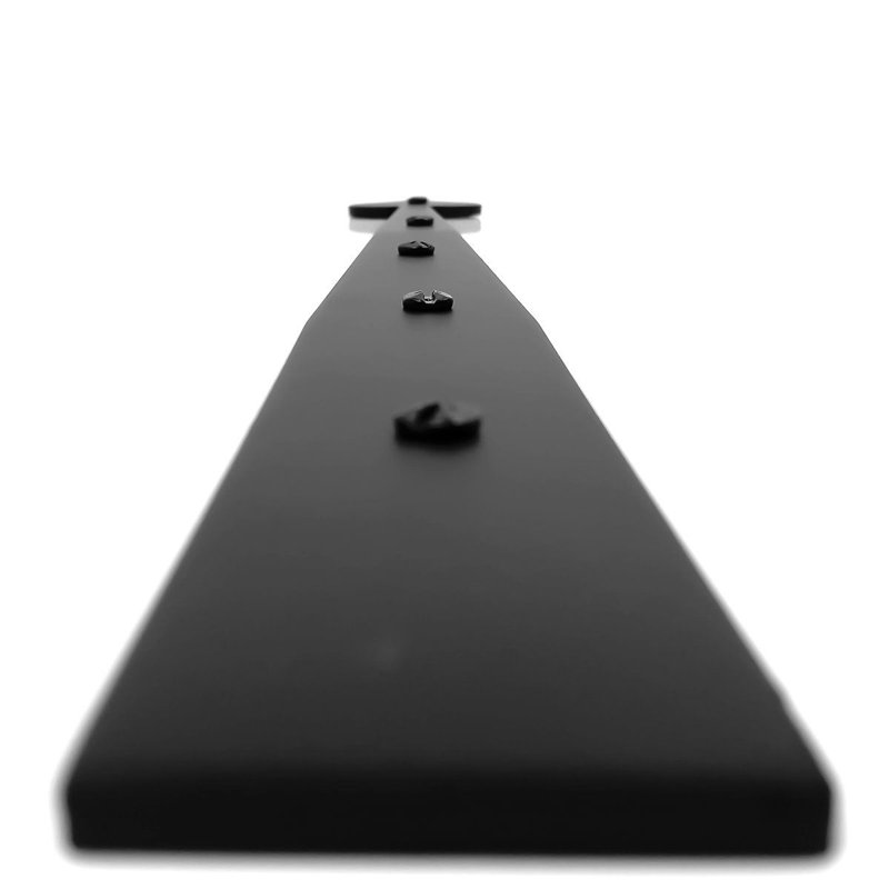 22.25" Matte Black Decorative Heart Strap Hinge