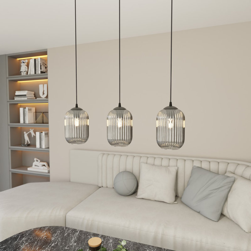 Sardin 3 - Light Matte Black Pendant, Matte Black/Graphite