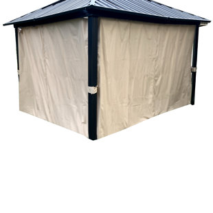 OUTDOOR CAUSAL Beige Polyester Side Wall for Gazebo