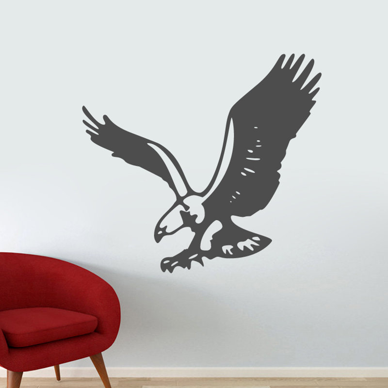 Animals Non-Wall Damaging Wall Decal, Dark Gray