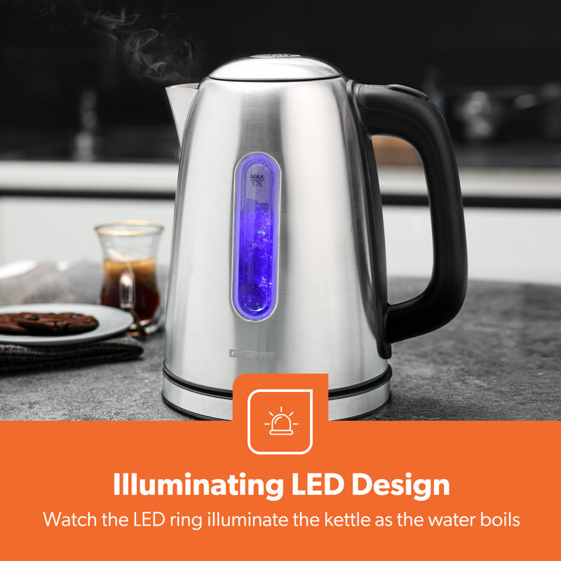 Geepas 2 Slice Bread Toaster & 1.7L Illuminating Electric Kettle Combo