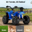 Véhicule électrique pour enfants 4x4, 24 V, moteur 800 W, avec musique, bleu.-125987704