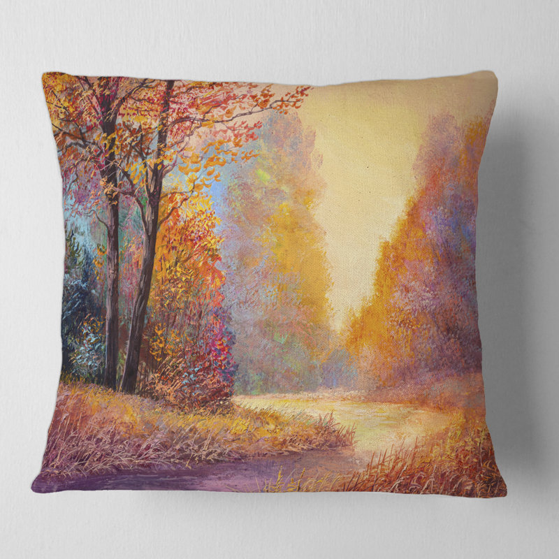 Housse et insert de coussin carré Path in the Forest, 18" x 18"