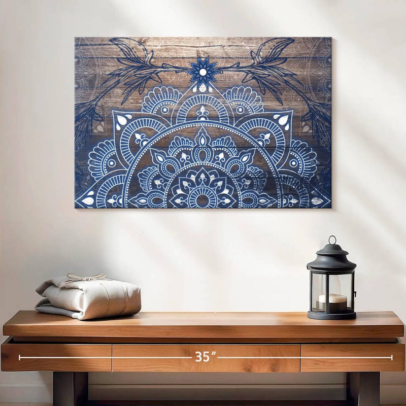 Mandala de plan sur toile, H 16 po x l 24 po x P 1,25 po
