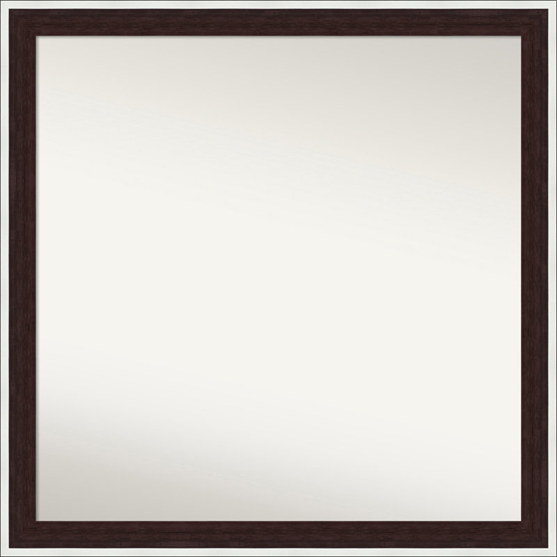 Miroir mural de salle de bain Maya, Argent espresso, 29,25 po x 29,25 po